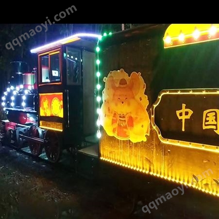 展高 大型仿古火车头铁皮火车 老式蒸汽火车头模型