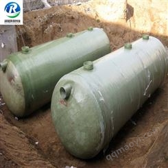 玻璃钢缠绕化粪池 整体式三格化粪池 50立方化粪池 河北润隆支持定制