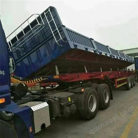 安順 13米標箱側翻半掛車 12米偏翻半掛車銷售 11米廂式側翻自卸半掛