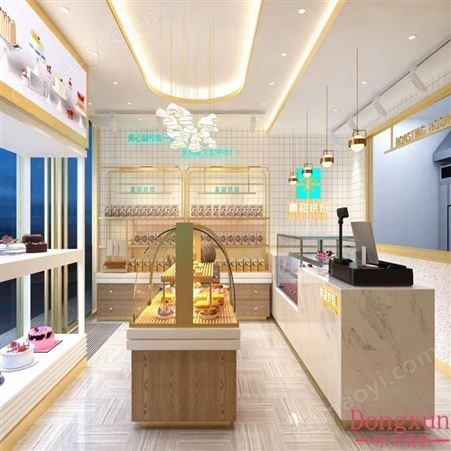 面包柜定制弧形玻璃中岛柜边柜蛋糕店货架陈列柜展示柜商用面包店柜台面包架定制厂家