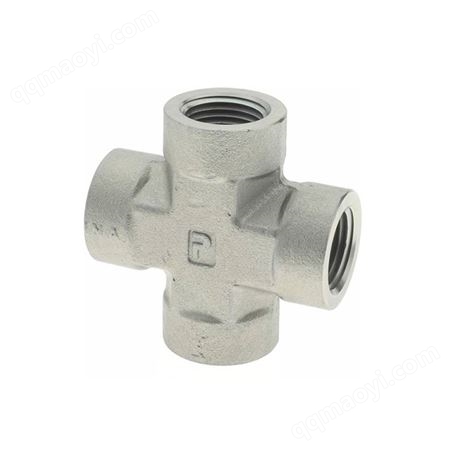 Parker派克十字端口適配器交叉管接頭3/4 KMMOO-S（鋼材質母頭，3/4英寸）