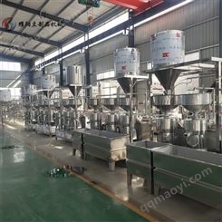 自动搅渣补水三连磨 一键式三联磨浆机 大型腐竹流水线设备